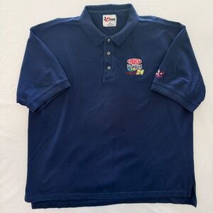 Vintage Jeff Gordon #24 DuPont NASCAR Chase Authentics Polo Shirt Mens 2XL Blue